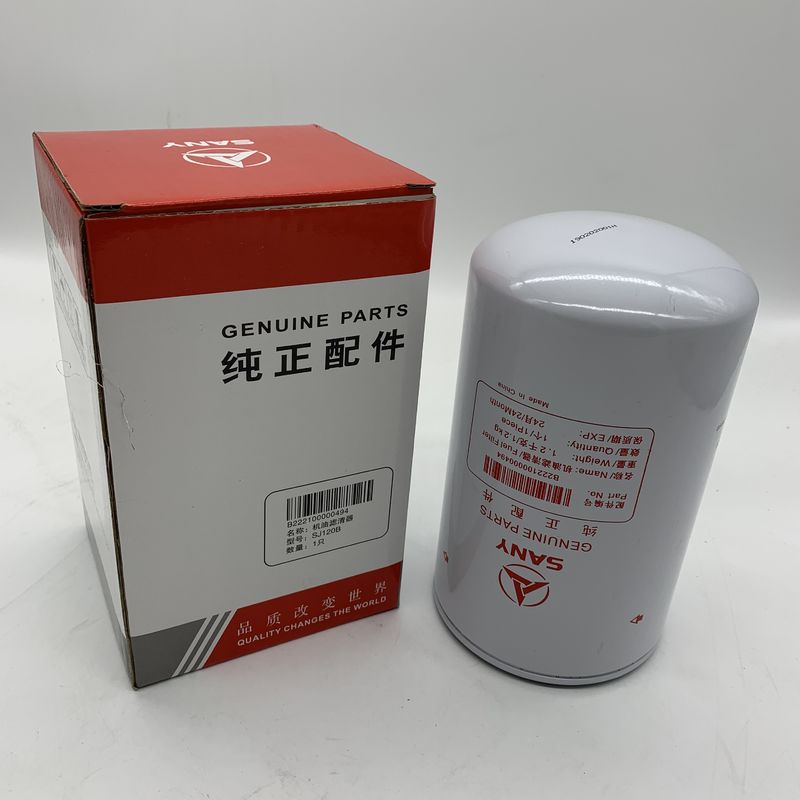 B222100000494 Sany piezas de repuesto de excavadoras filtros de aceite para motores SY135 SY155 SY235