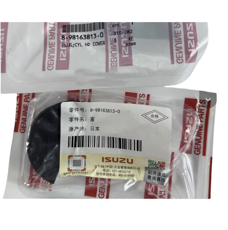 ISUZU 4HK1 6HK1 motor Piezas de repuesto originales Tapa de válvula de filtro original Enchufe 8981638130