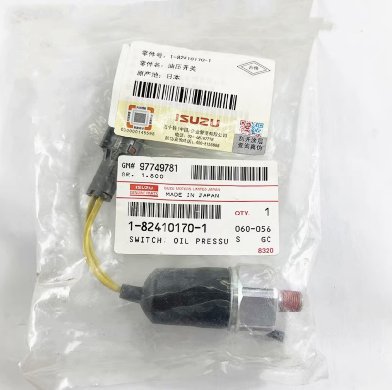 Motor ISUZU 6HK1 piezas de repuesto originales sensor de presión de aceite original 1-82410170-1